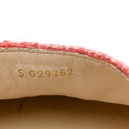 Chanel Tweed Grosgrain CC Espadrilles 35 Pink 8 of 10