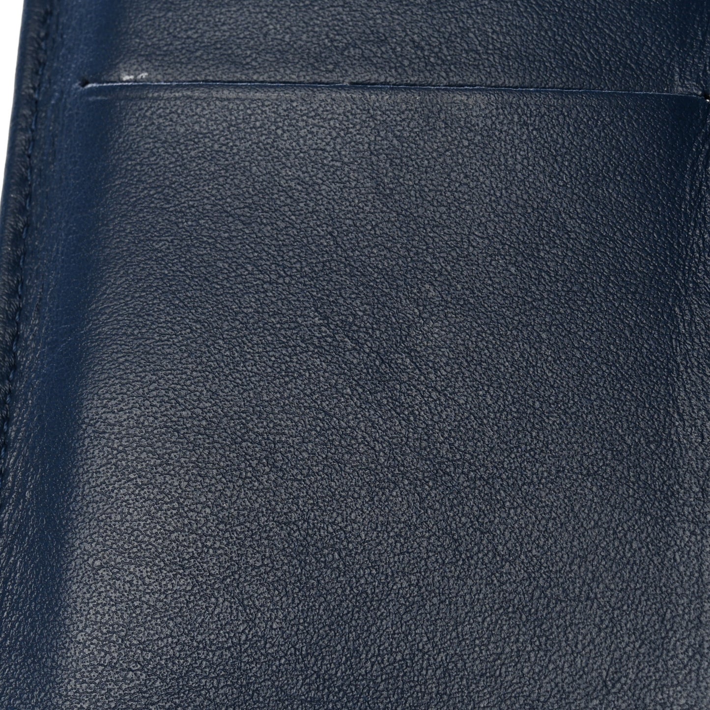 Caviar Quilted Medium Flap Wallet Dark Blue