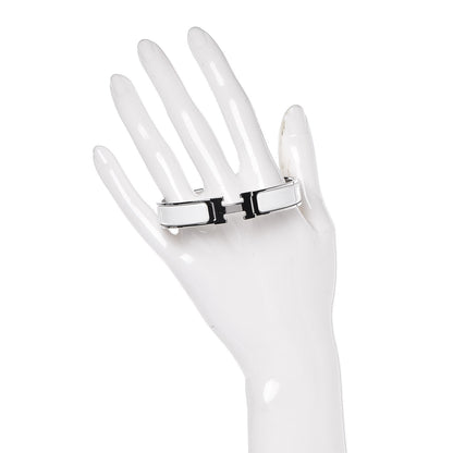 Hermes Enamel Narrow Clic Clac H Bracelet GM White 2 of 4