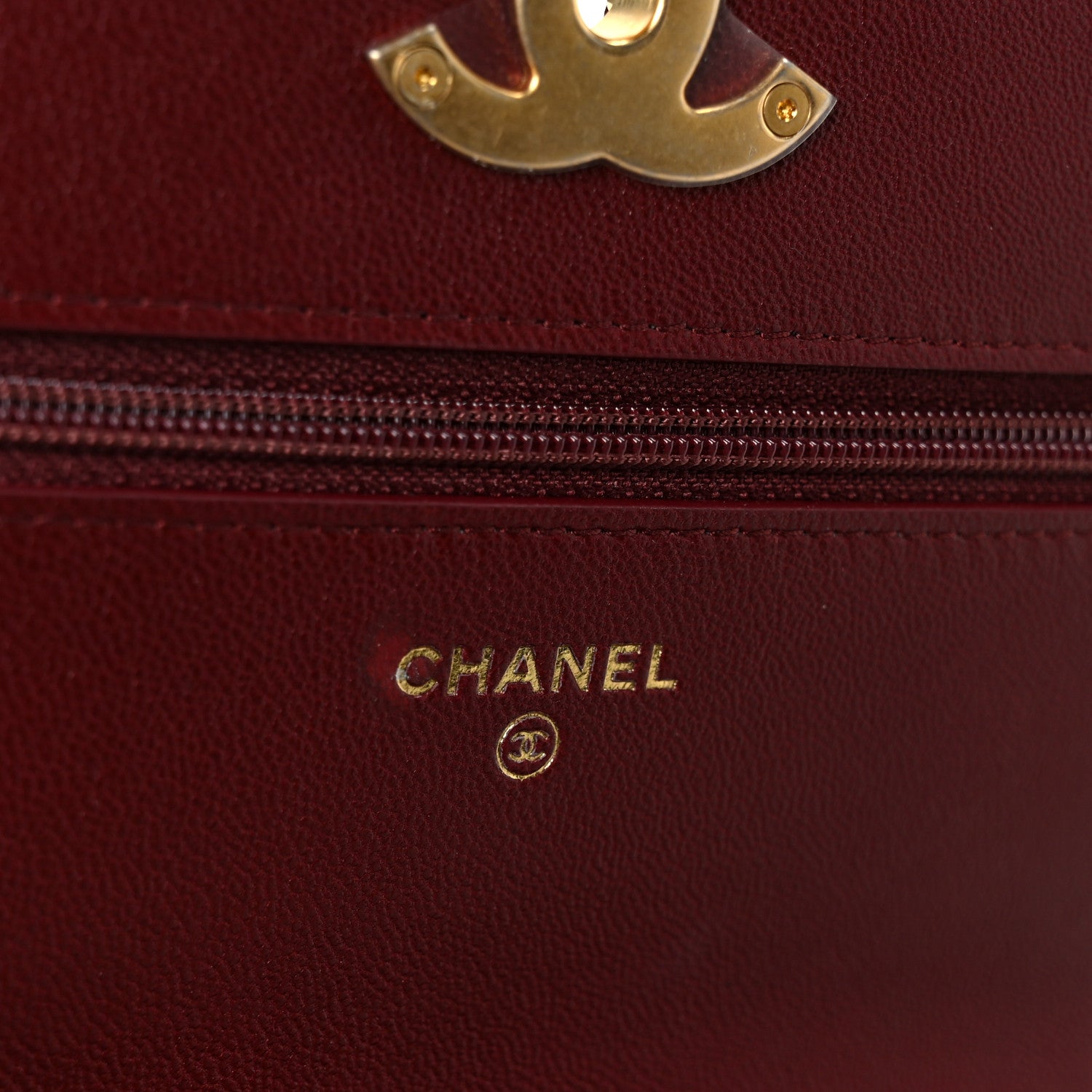 Chanel Lambskin Quilted Chanel 19 Wallet On Chain WOC Burgundy 6 of 11