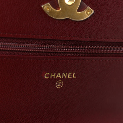 Chanel Lambskin Quilted Chanel 19 Wallet On Chain WOC Burgundy 6 of 11