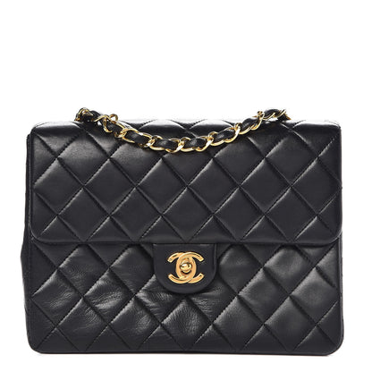 Chanel Lambskin Quilted Mini Square Flap Bag Black 1 of 10