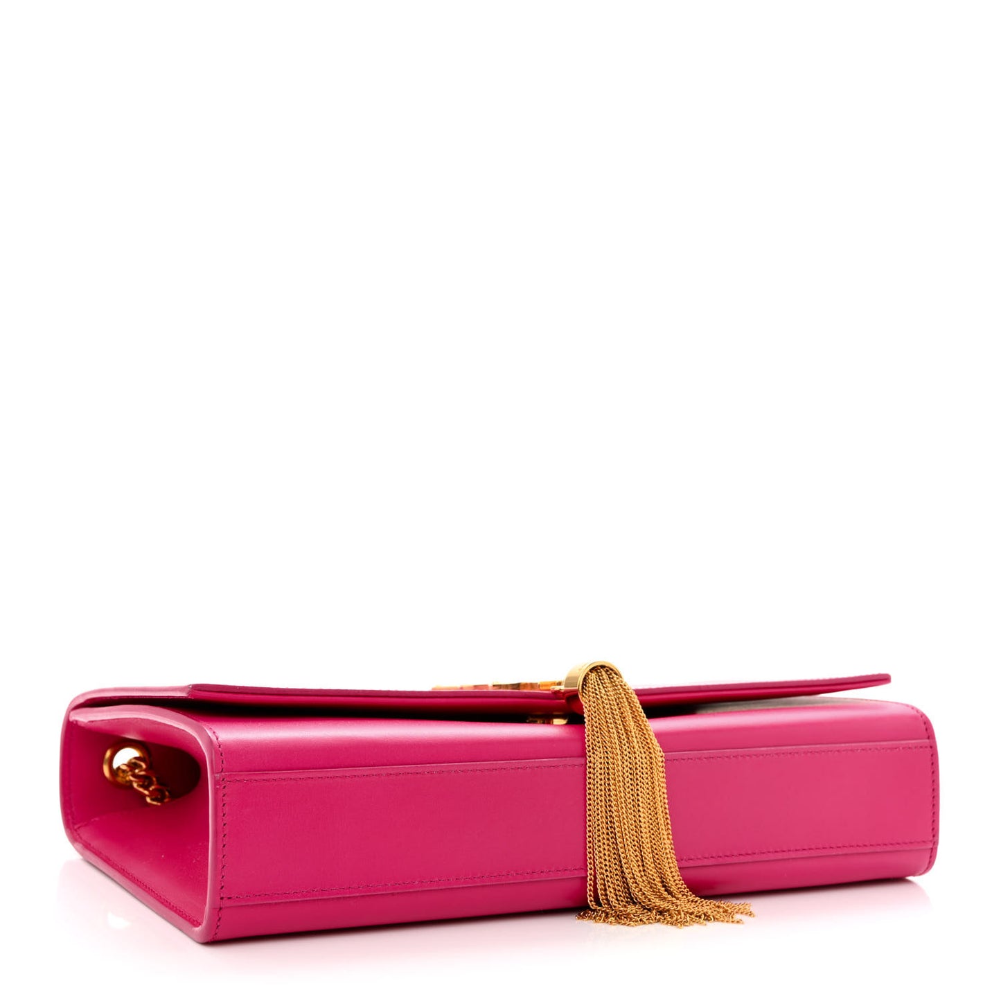 Smooth Calfskin Medium Classic Monogram Kate Tassel Satchel Fuchsia
