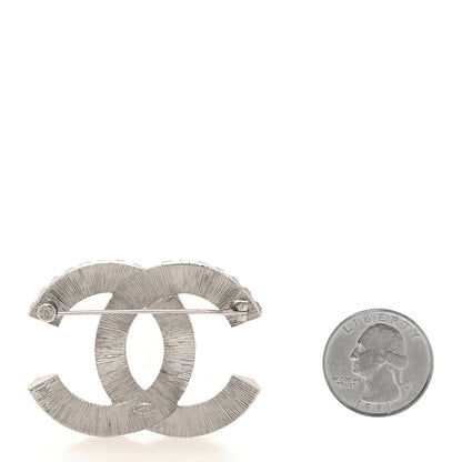 Chanel Baguette Crystal CC Brooch Silver 2 of 4