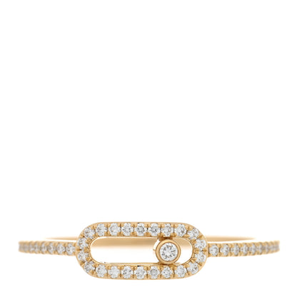 Messika 18K Yellow Gold Diamond Move Uno Pave Ring 54 7 1 of 5