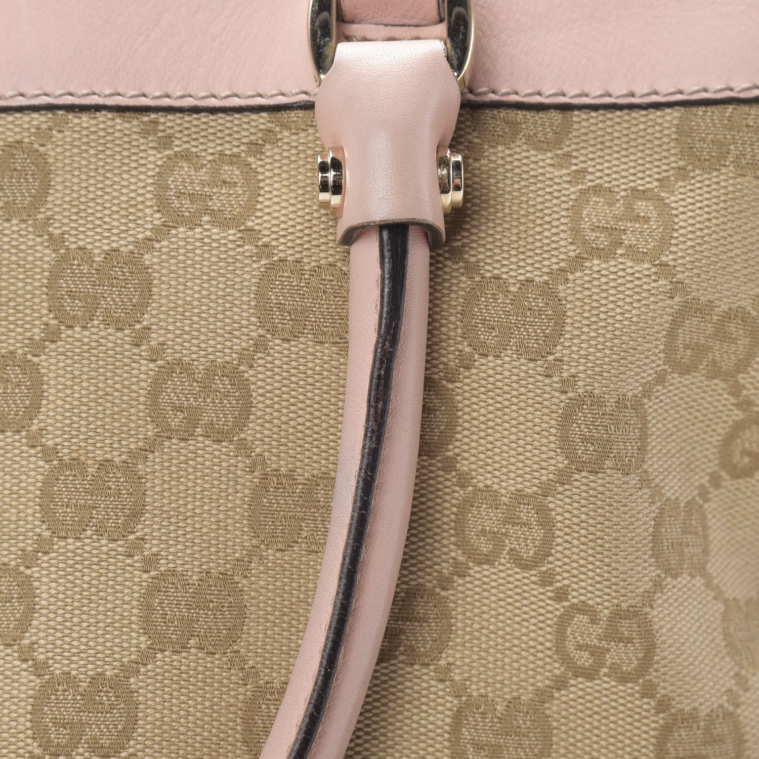 Gucci Monogram D Gold Ring Tote Pink 13 of 17