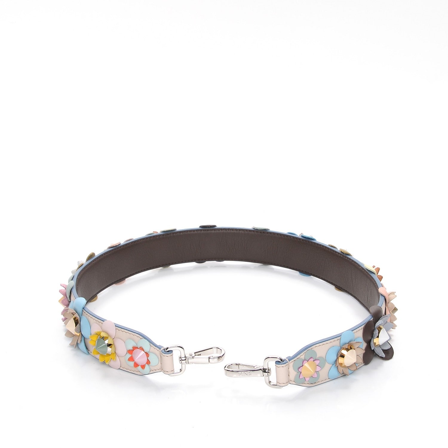 Fendi Vitello Dolce Flowerland Studded Strap You Camelia Moresco Multicolor 5 of 5