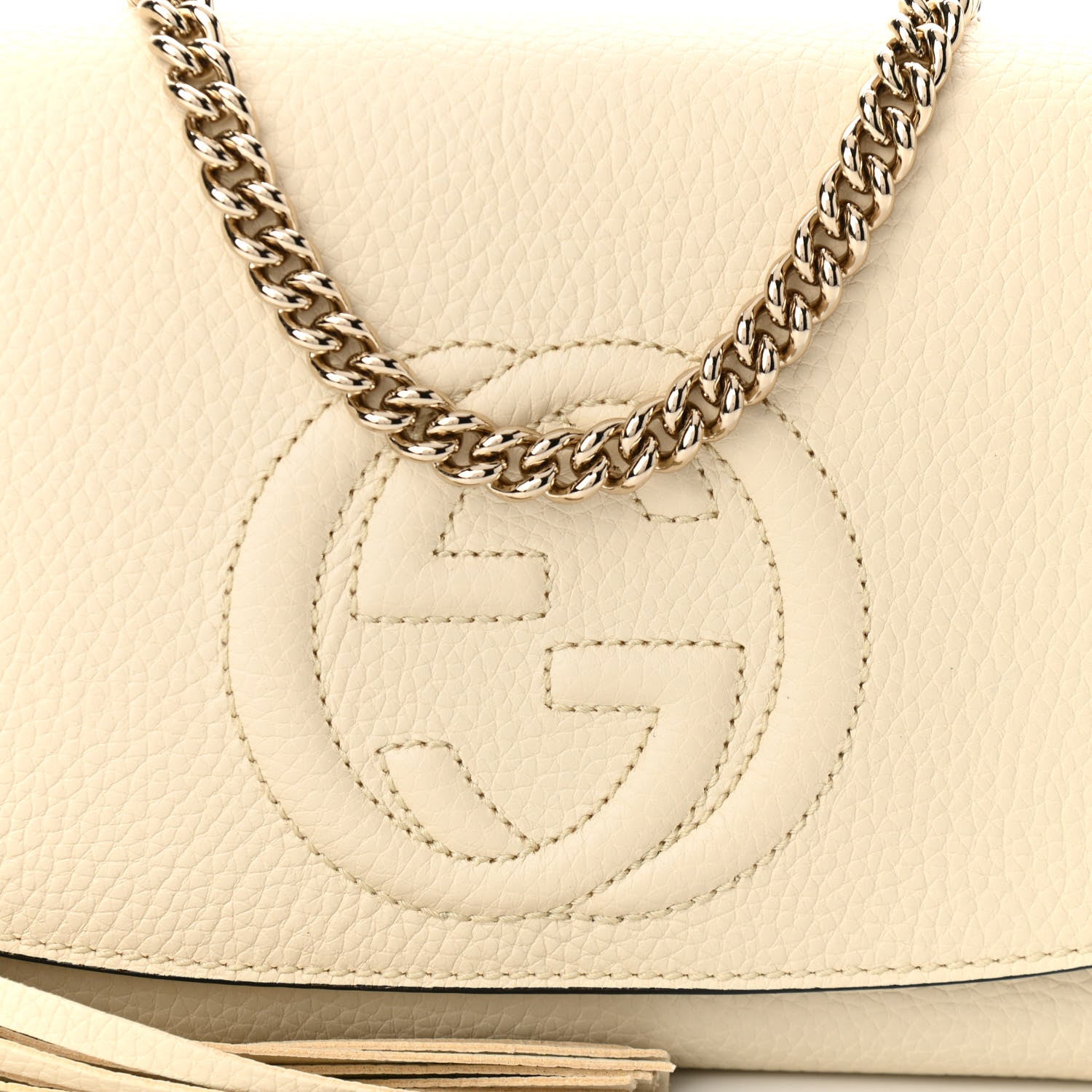 Gucci Cellarius Calfskin Medium Soho Flap Crossbody Ivoire 8 of 10