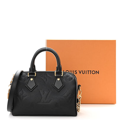 Louis Vuitton Empreinte Monogram Giant Speedy Bandouliere 20 Black 10 of 10