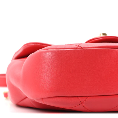 Chanel Lambskin Quilted Small Circular Handle Bag Brilliant Rouge 9 of 10
