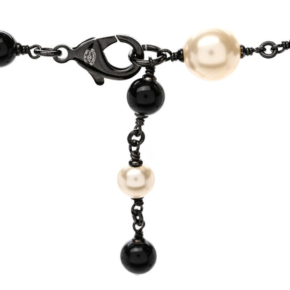 Chanel Pearl Beaded CC Long Necklace Black 4 of 4