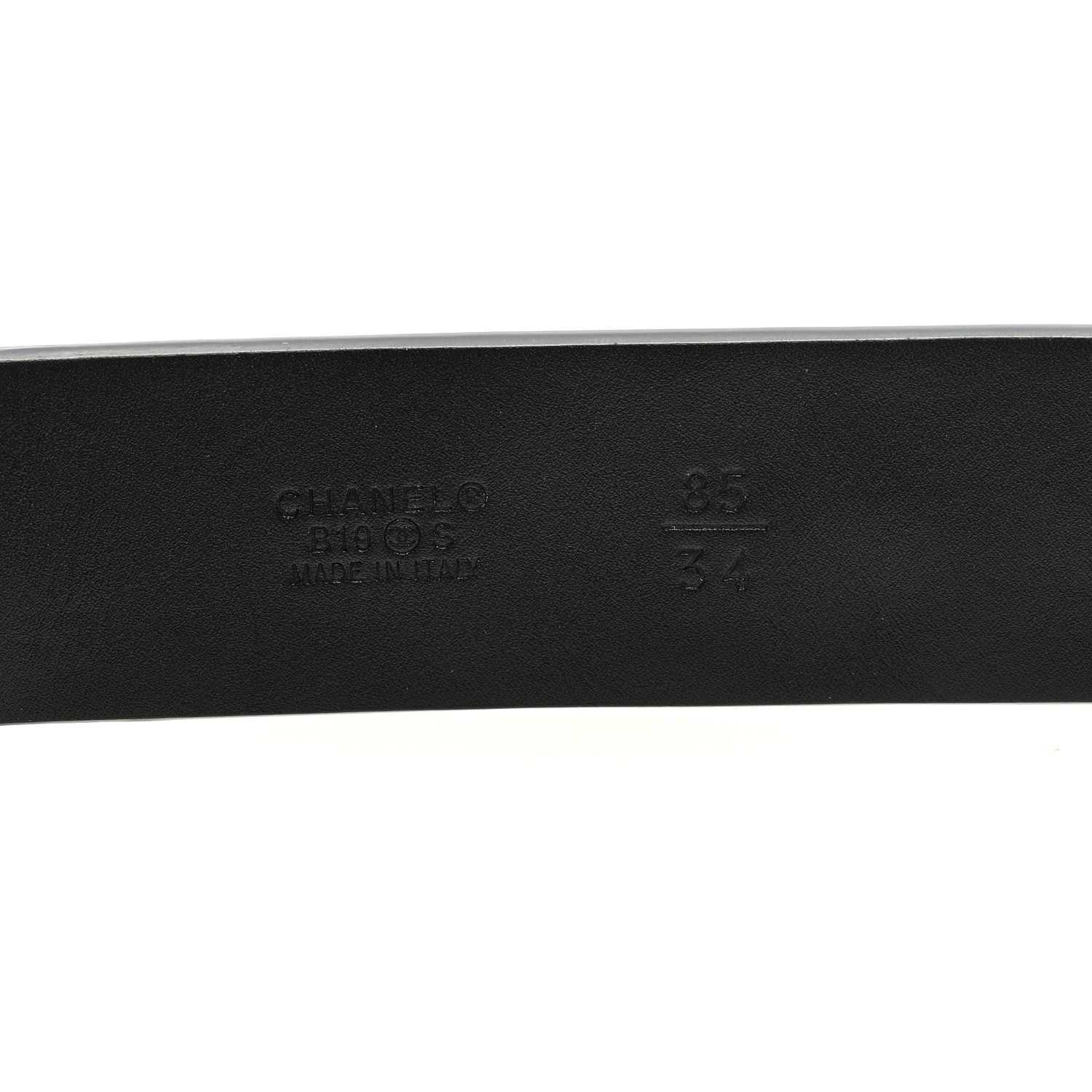 Chanel Lambskin Crystal Logo Belt 85 34 Black 3 of 3