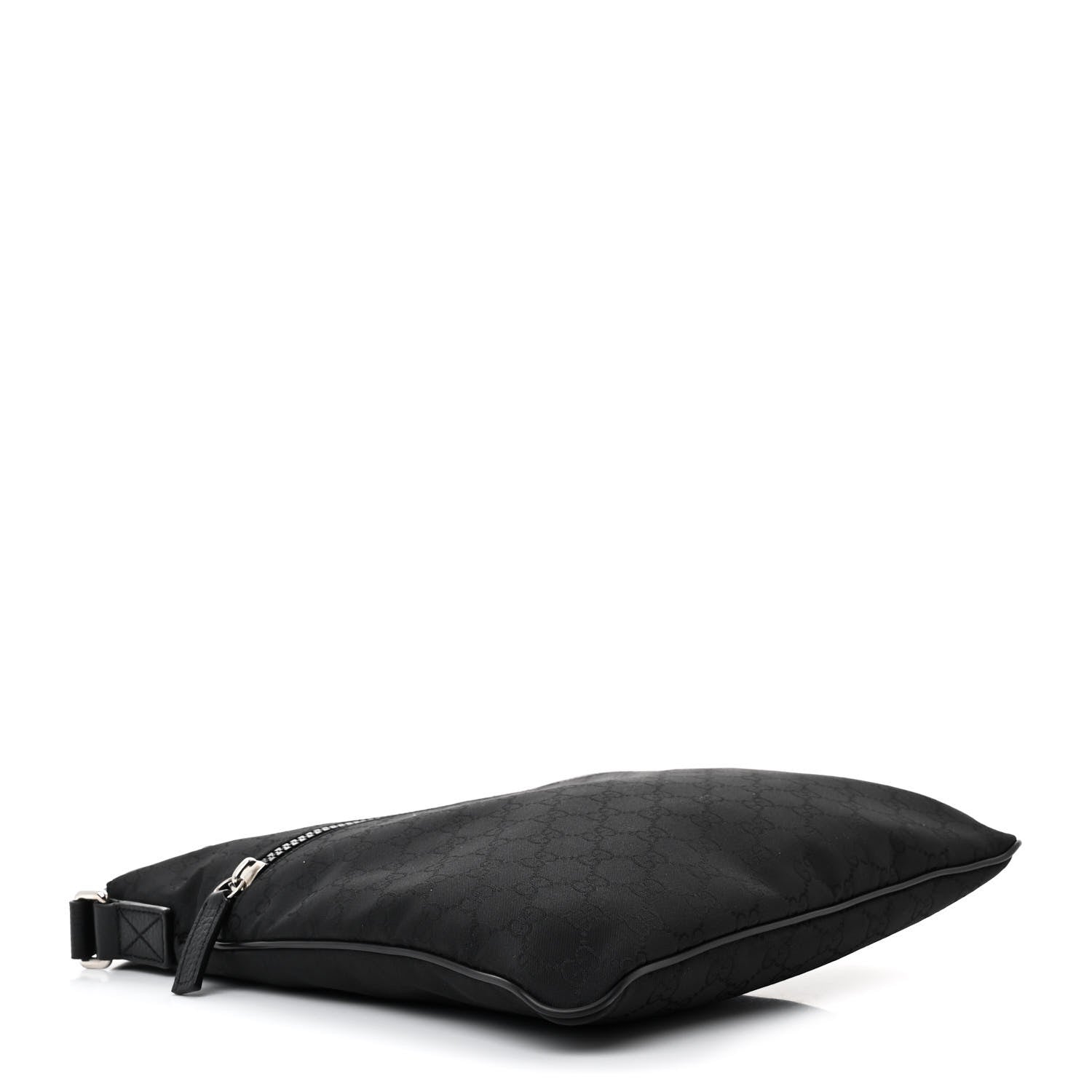 Gucci Nylon Monogram Medium Flat Messenger Bag Black 4 of 10