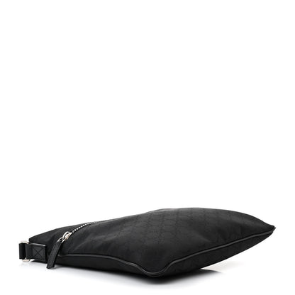 Gucci Nylon Monogram Medium Flat Messenger Bag Black 4 of 10