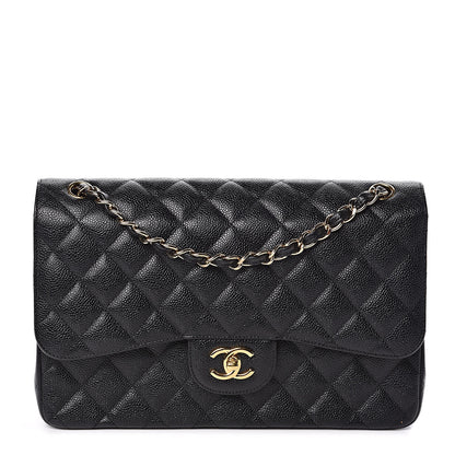 Chanel Caviar Quilted Jumbo Double Flap Black 1 of 11
