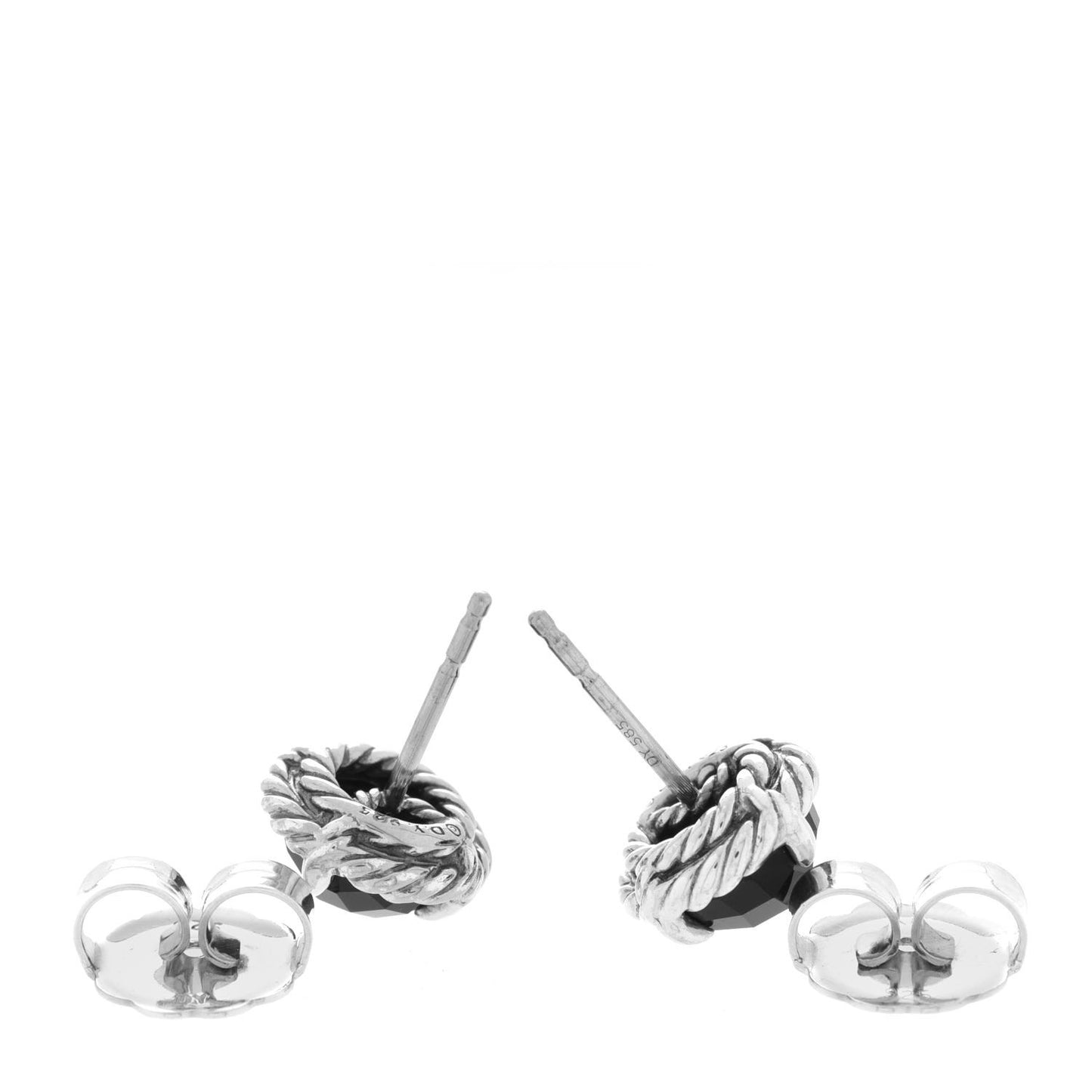 Sterling Silver Black Onyx 10mm Chatelaine Earrings