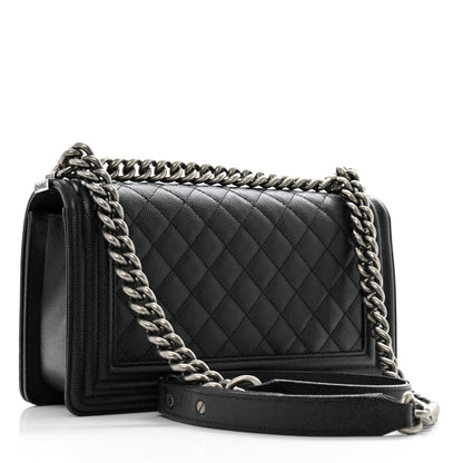 Chanel Caviar Quilted Medium Boy Flap Black 3 of 11