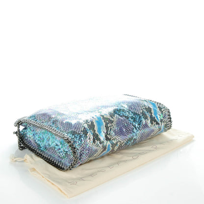 Stella McCartney Eco Python Oleografic Fold Over Falabella Tote Navy 4 of 9