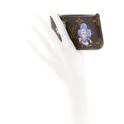 Louis Vuitton Monogram 2025 Christmas Animation Vivienne Paw Print Key Pouch Blue Frost 2 of 8