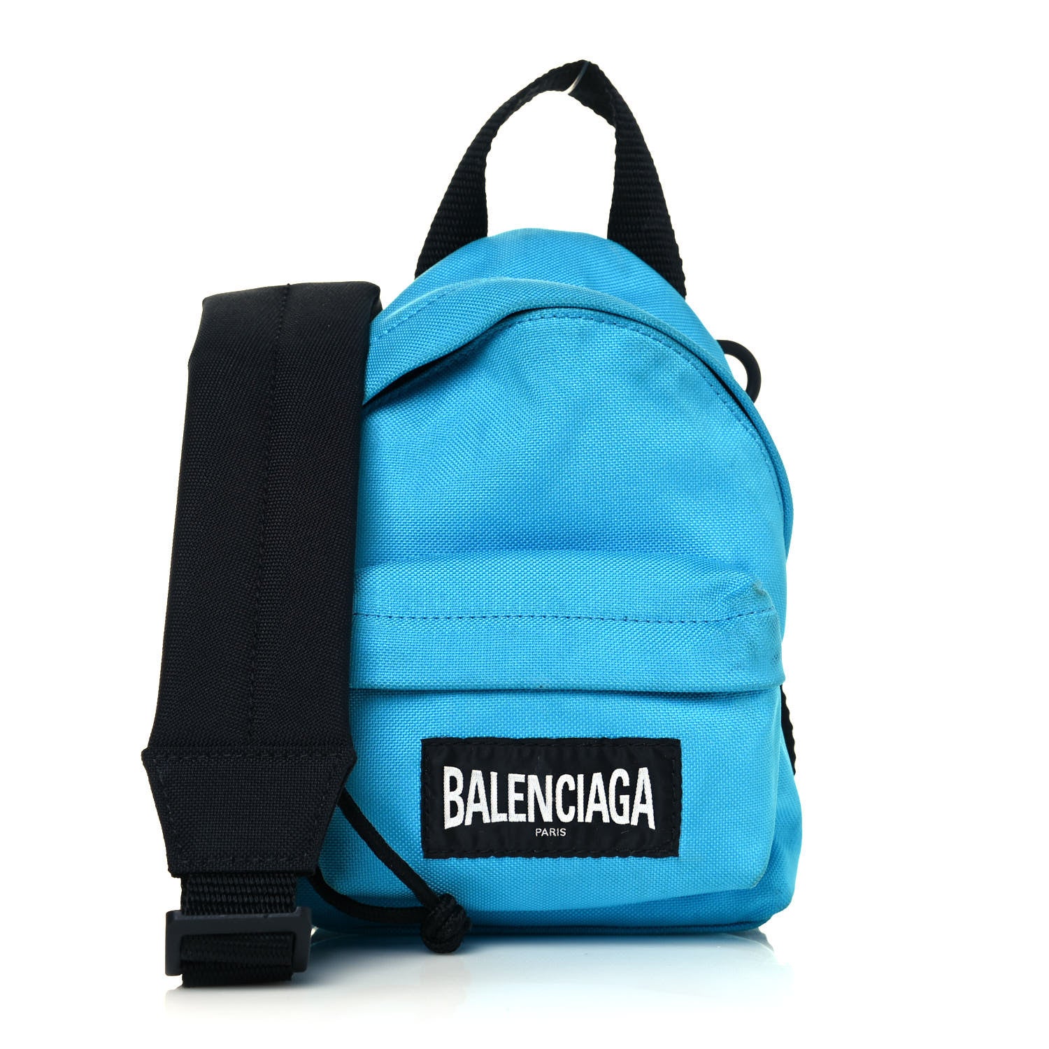 Balenciaga Recycled Casual Nylon Mini Oversized Backpack Cyclades Blue 1 of 14