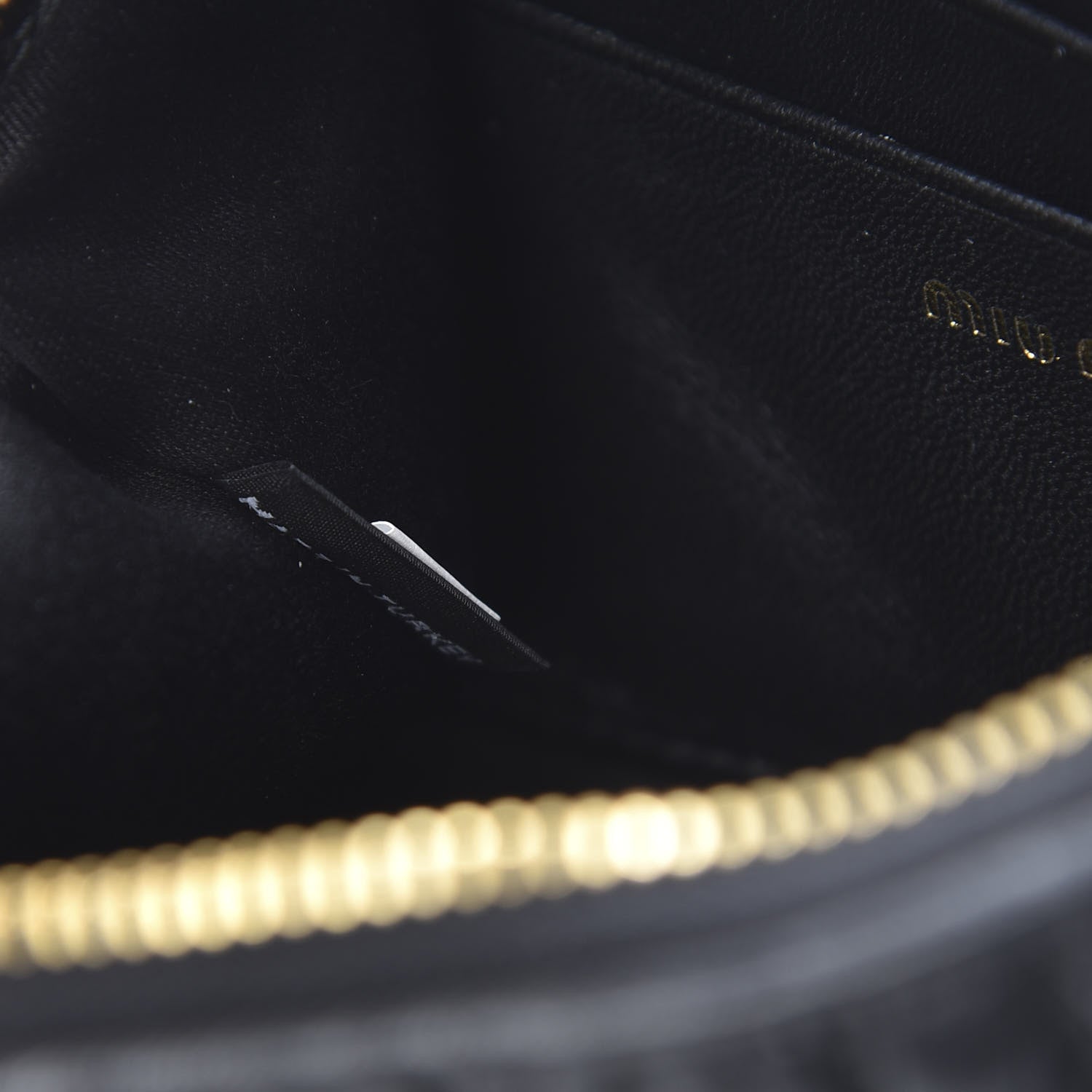 Miu Miu Nappa Matelasse Lux Pouch Nero Black 7 of 9