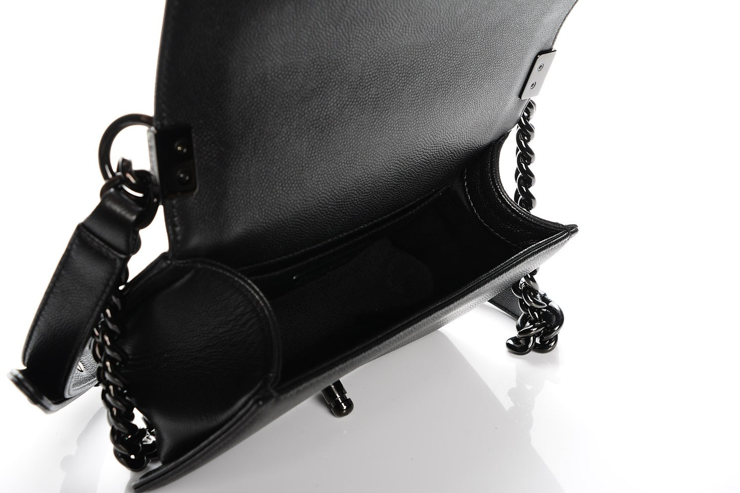 Caviar Quilted Small Boy Flap So Black
