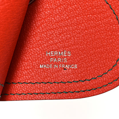 Hermes Epsom Camail Key Holder Rose Azalee Malachite Lime 4 of 8