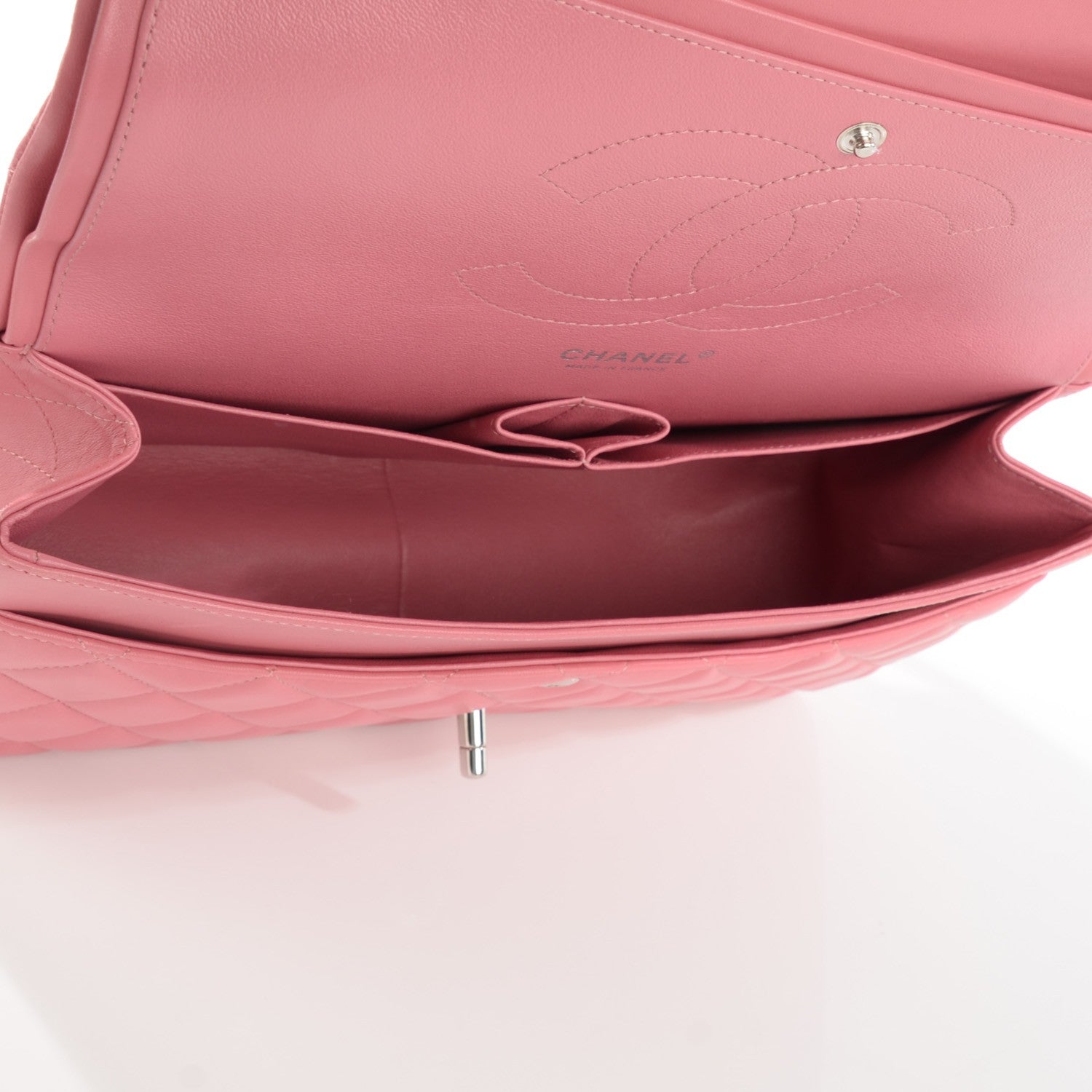 Chanel Lambskin Quilted Jumbo Double Flap Pink 5 of 8