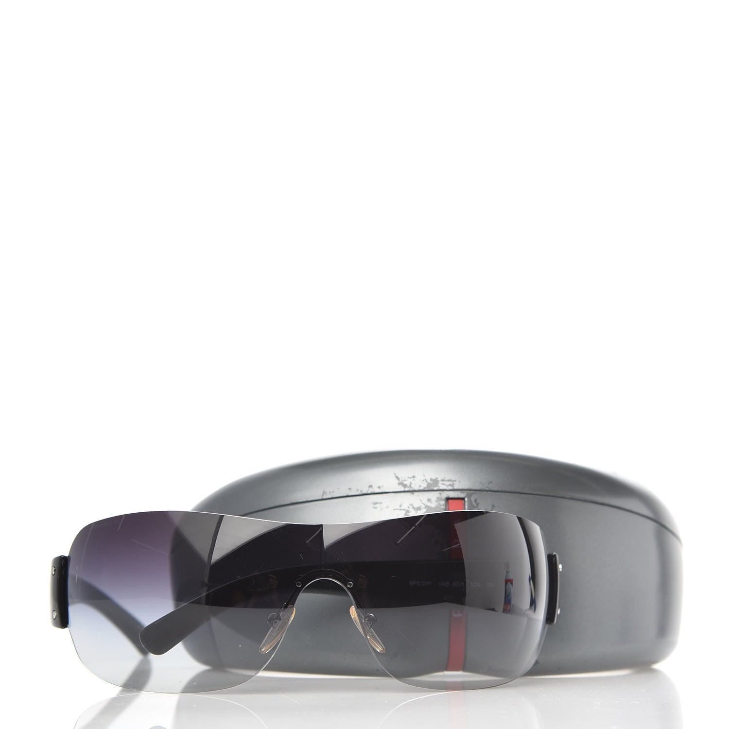 Prada Rimless Sunglasses SPS 07F Black 734358 – FASHIONPHILE
