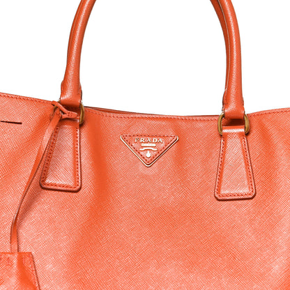 Prada Saffiano Lux Large Tote Papaya 9 of 11
