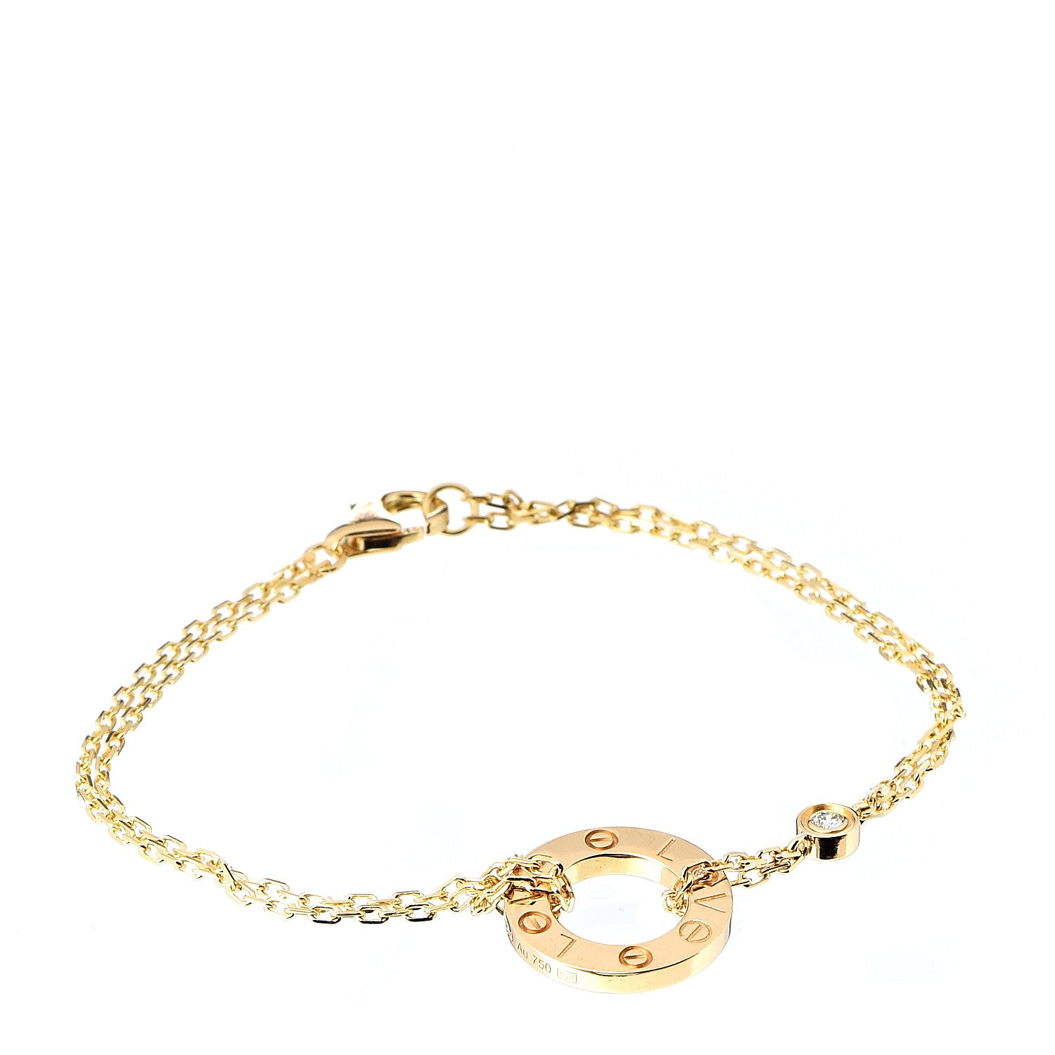 Cartier 18K Yellow Gold Diamond LOVE Bracelet 1 of 6