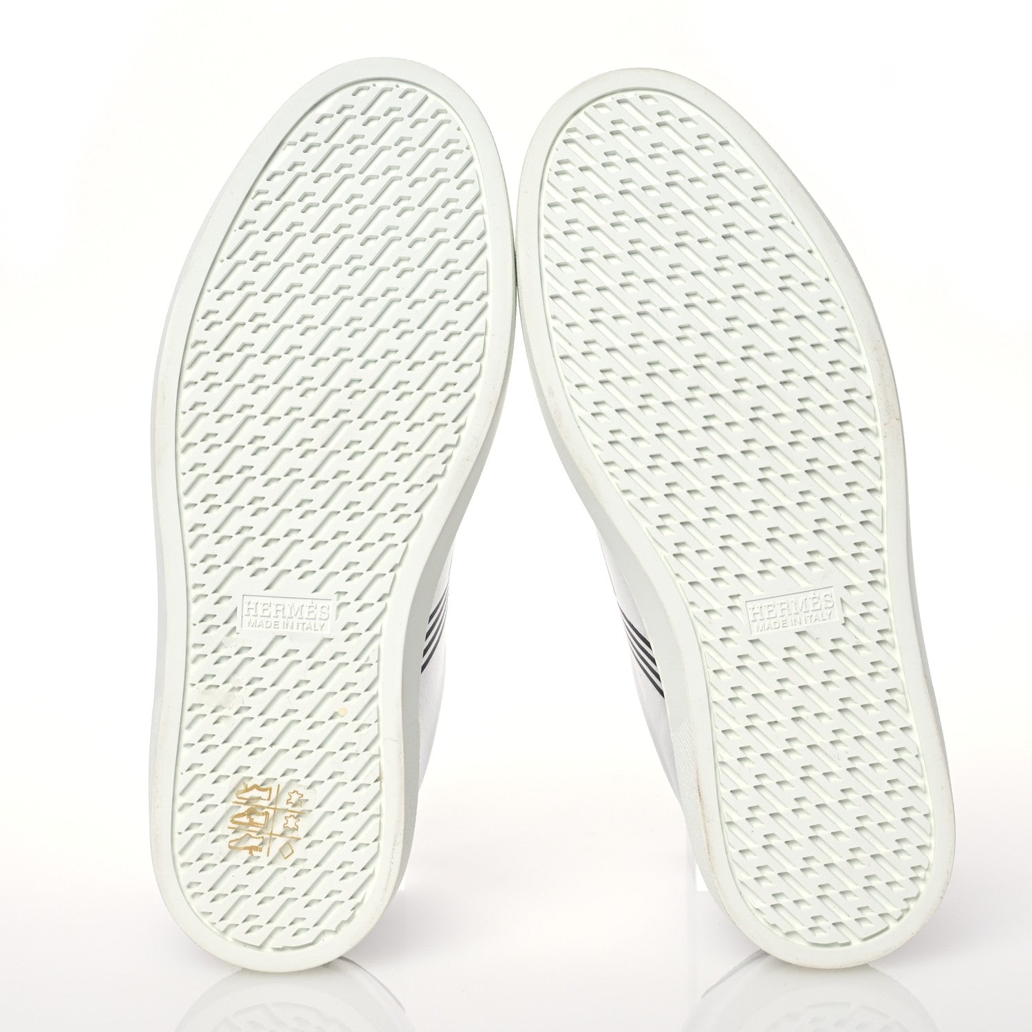 Hermes Metallic Nappa Calfskin Womens Avantage Sneakers 36 Gris Argente Black 6 of 9