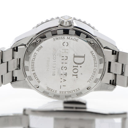 Christian Dior Stainless Steel Diamond Bezel Sapphire 33mm Christal Quartz Watch White 6 of 7