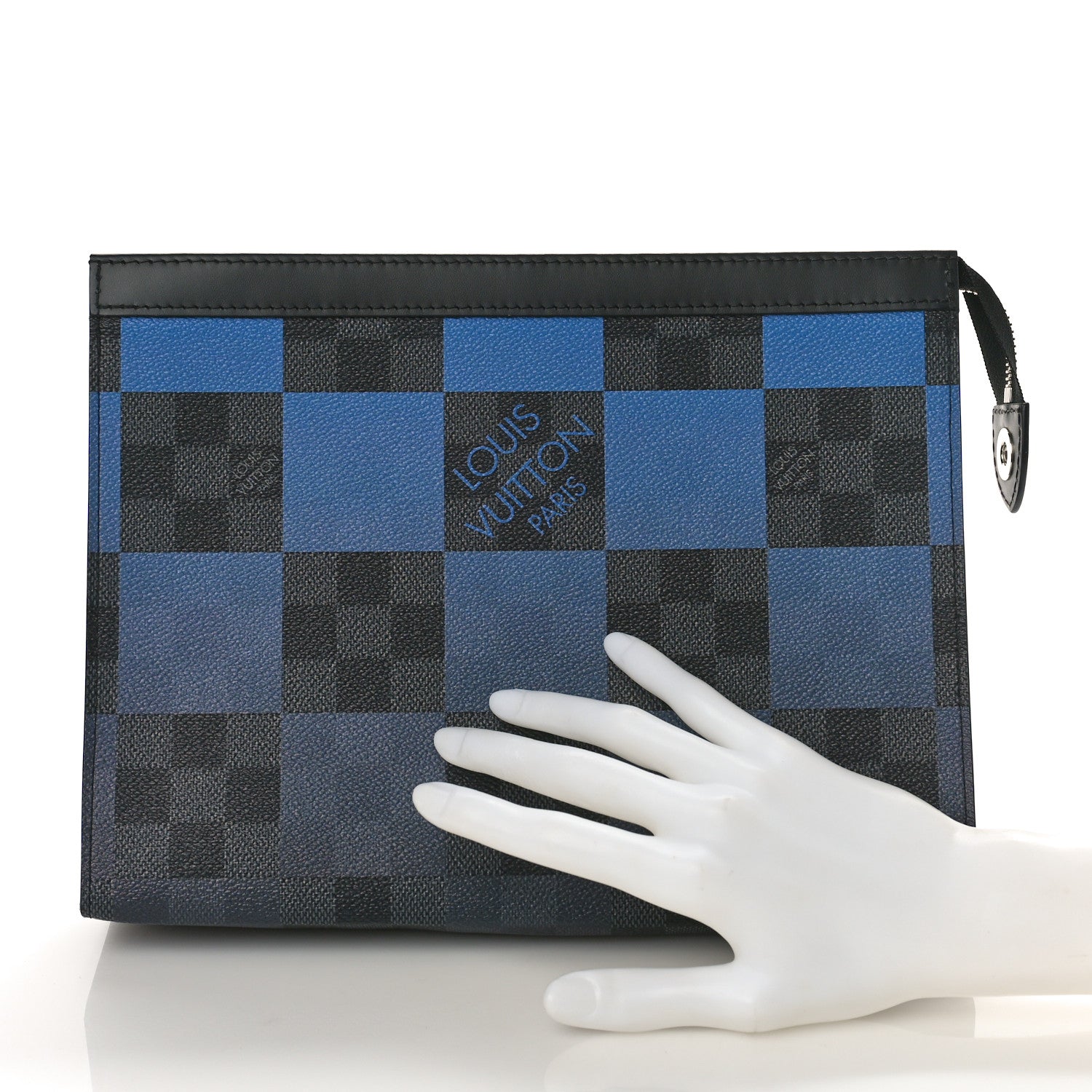 Louis Vuitton Damier Graphite Giant Pixel Pochette Voyage MM Blue Blue 2 of 8