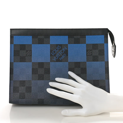 Louis Vuitton Damier Graphite Giant Pixel Pochette Voyage MM Blue Blue 2 of 8