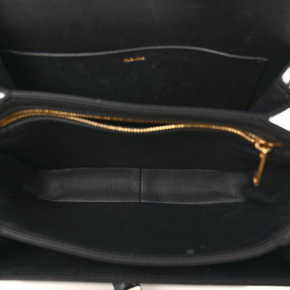 Celine Shiny Calfskin Medium Triomphe Black 6 of 14