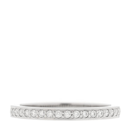 Tiffany Platinum Diamond 2mm Half Circle Wedding Band Ring 52 6 1 of 5