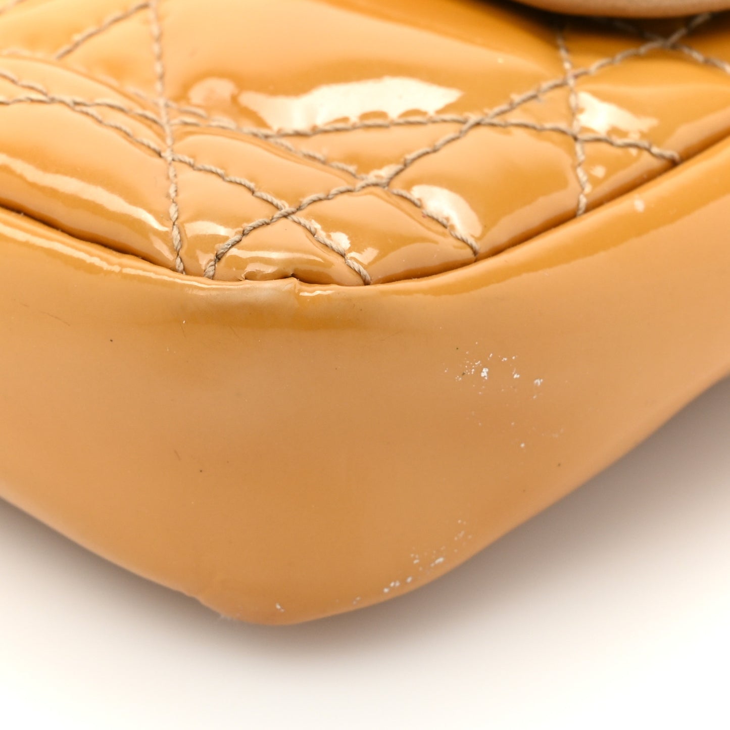 Patent Cannage Miss Dior Promenade Pouch Yellow