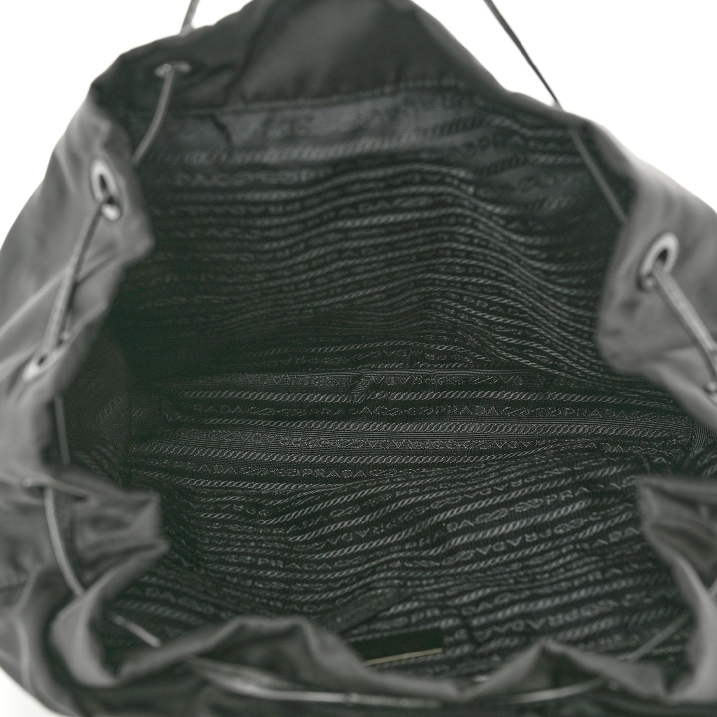 Nylon New Vela Monochrome Studded Backpack Black