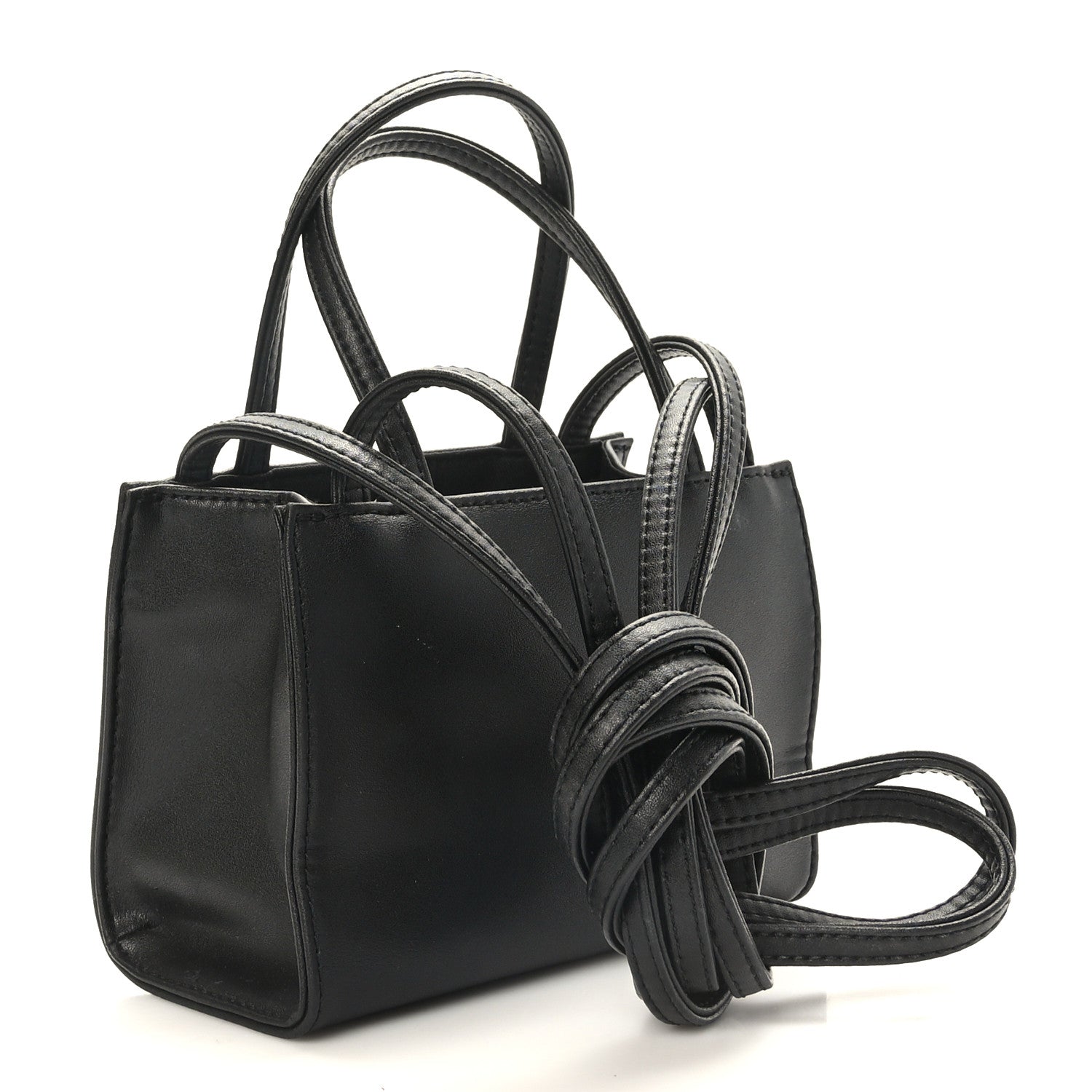 Telfar Vegan Leather Small Shopping Bag Black 3 of 8