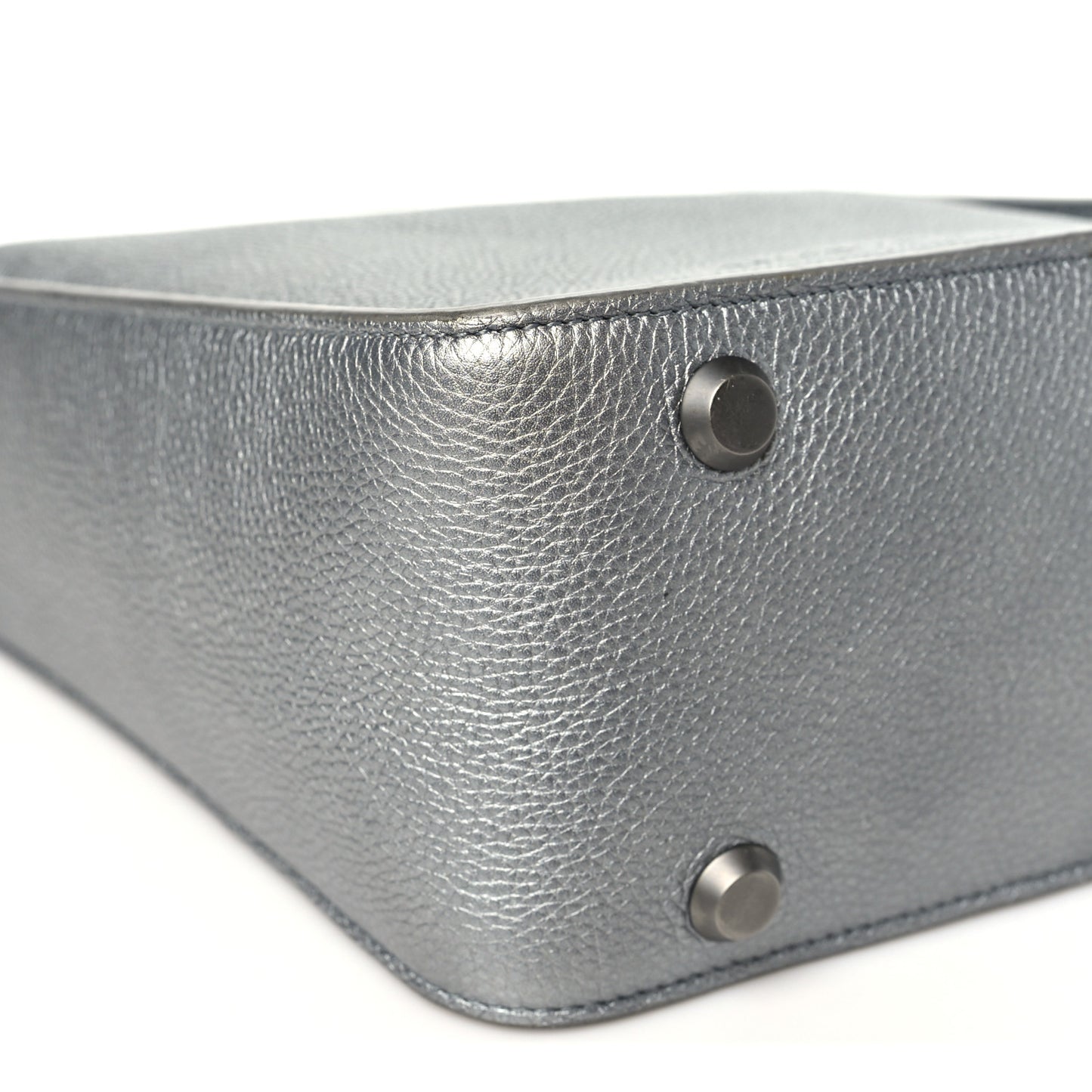 Metallic Calfskin XS Tool 2.0 North-South Tote Silver