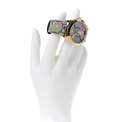 Gucci Stainless Steel Canvas 38mm G-Timeless Supreme GG Blooms Quartz Watch Brown 2 of 7