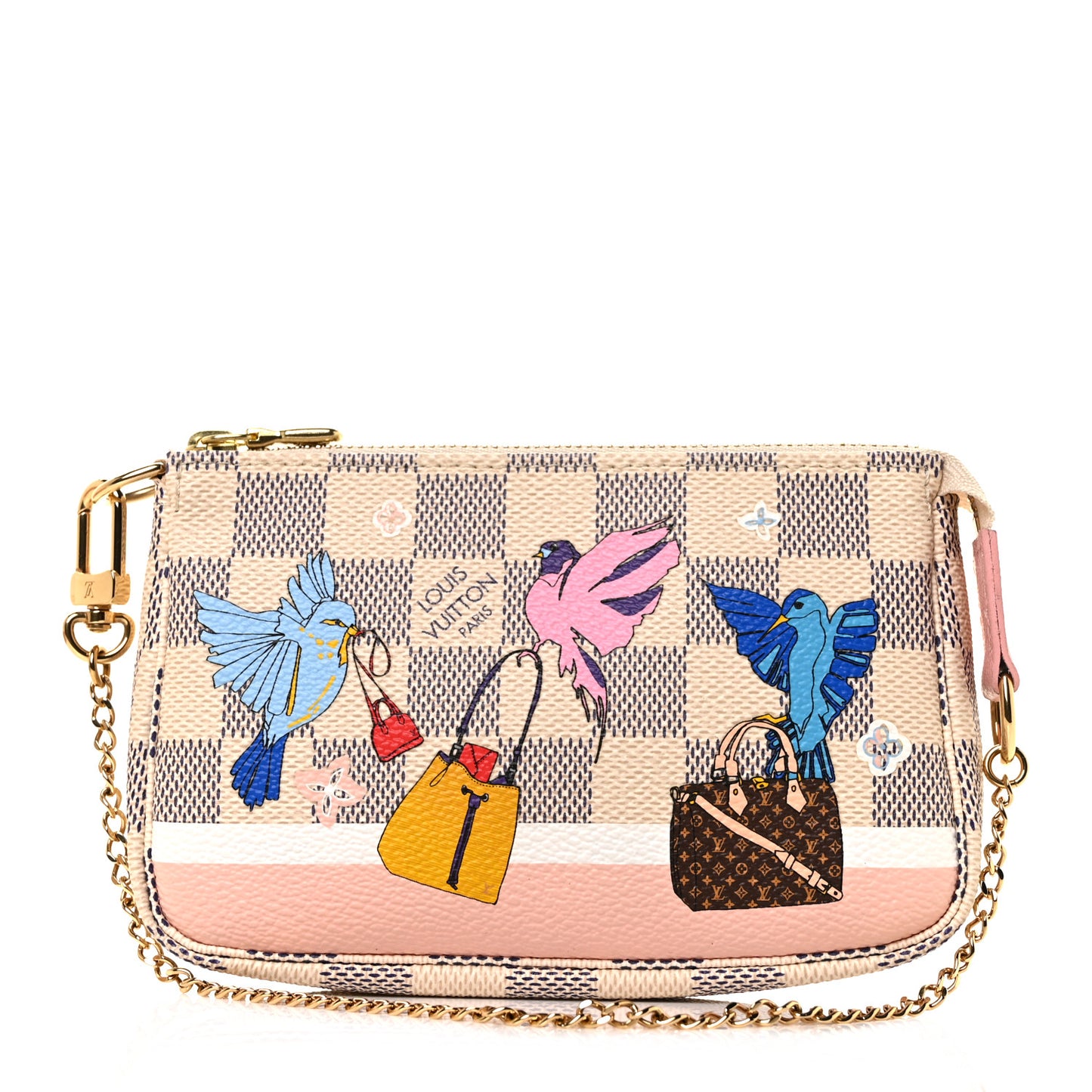 Damier Azur 2018 Christmas Animation Mini Pochette Accessories