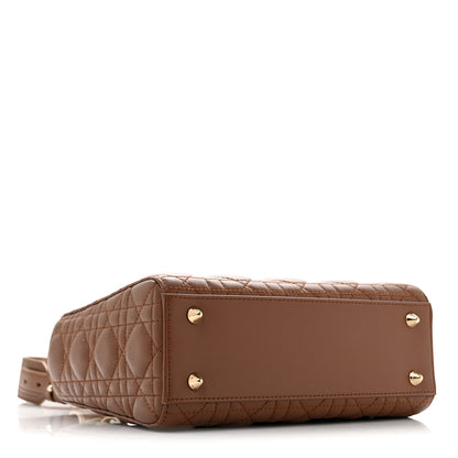 Christian Dior Calfskin Cannage Small My ABCDior Lady Dior Downtown Brown 4 of 11