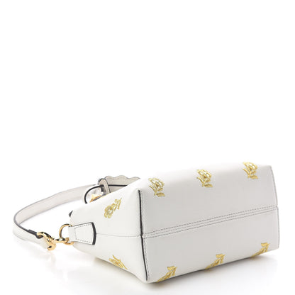 Fendi Vitelloi Dolce Lurex Floral Embroidered Studded Mini By The Way Boston Bag White 4 of 8