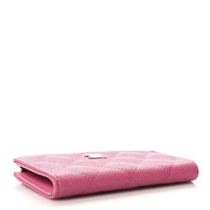Chanel Caviar Quilted Zipped Key Holder Case Pink 4 of 7