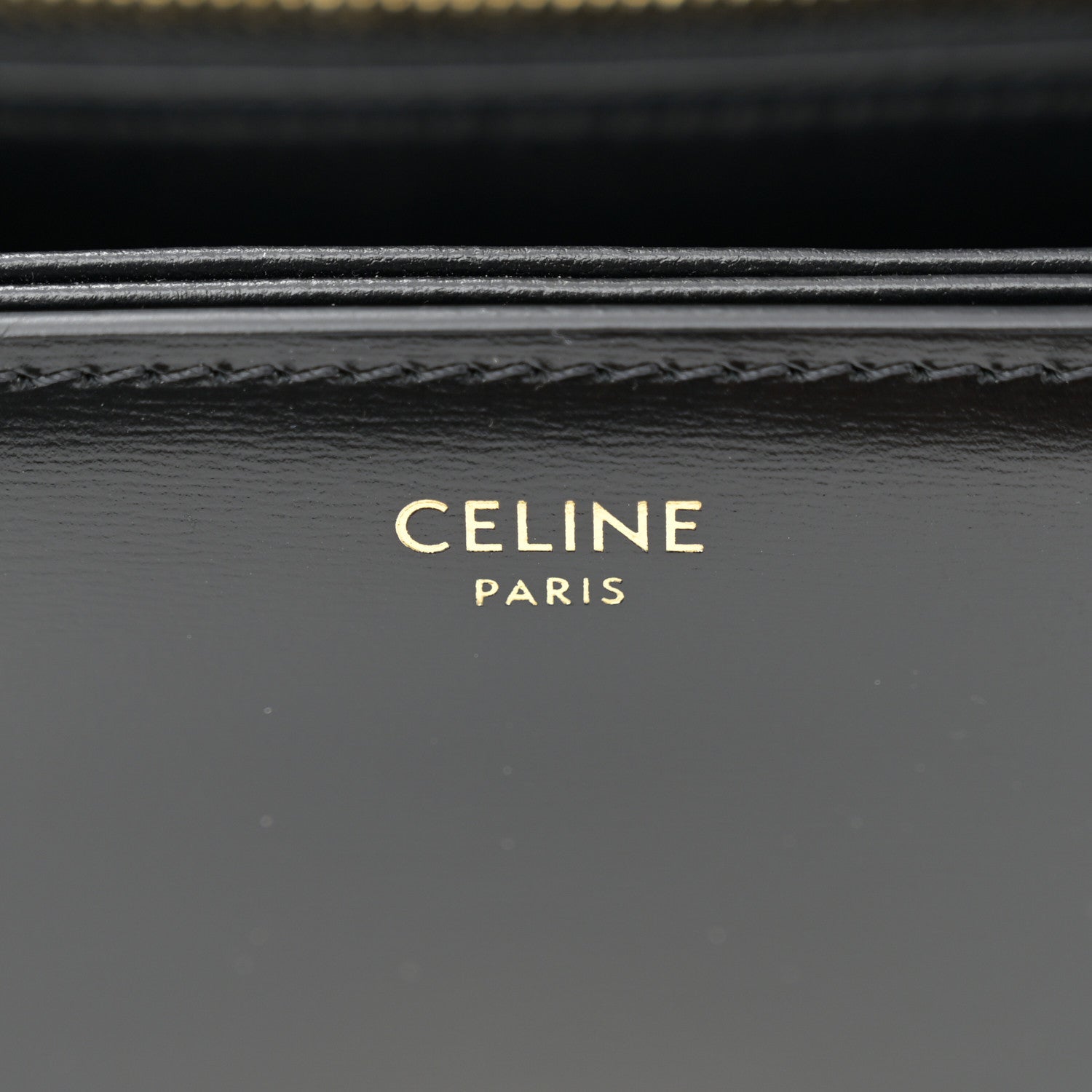 Celine Shiny Calfskin Teen Triomphe Black 6 of 10