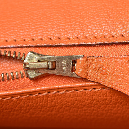 Hermes Ostrich Birkin 35 Orange 18 of 34