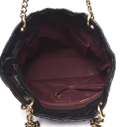 Chanel Glazed Caviar Coco Pleats Tote Black 5 of 15