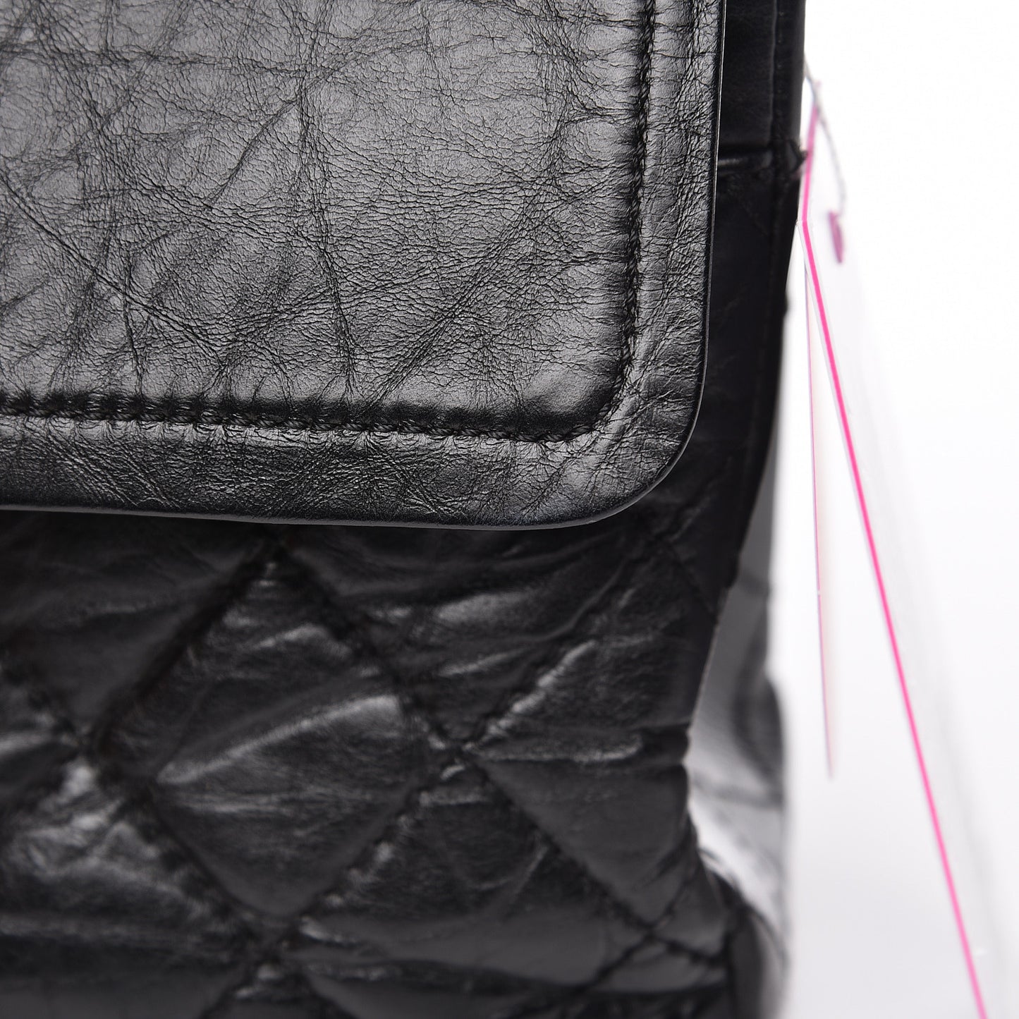 Aged Calfskin Quilted 2.55 Reissue 227 Flap Black